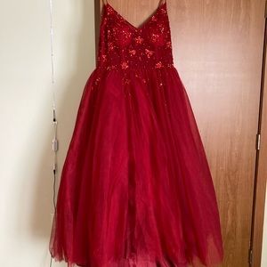 Burgundy prom dress. Size 14